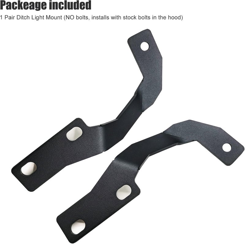 DarSeity Low Profile Mount Hood Hinges Ditch Light Brackets for Toyota 4Runner 2010-2024, for Auxiliary Off-Road Lighting Fog Light(for 4Runner 10-24) - Image 5